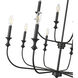 Savanne 12 Light 33.9 inch Matte Black Chandelier Ceiling Light